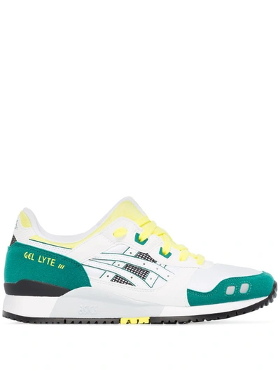 Asics Green Gel Lyte Iii Og Low Top Sneakers In White