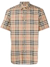 Burberry Check Pattern Shirt In 大地色