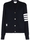 Thom Browne 4-bar V-neck Cardigan In Blue