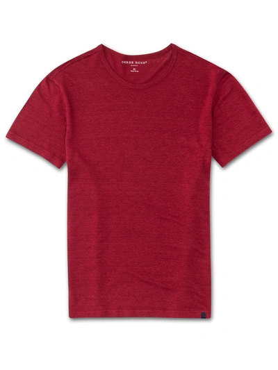 Derek Rose Men's Jordan Lightweight Linen T-shirt In Red