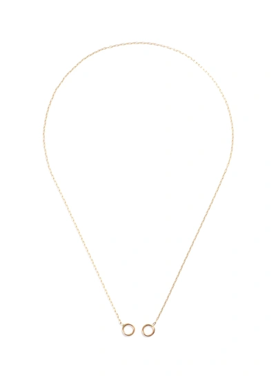 Marla Aaron 2 Loop 14k Yellow Gold Square Link Chain