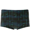 Track & Field Tf Power Printed Trunks In Blue