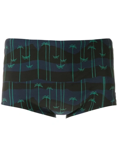 Track & Field Tf Power Printed Trunks In Blue