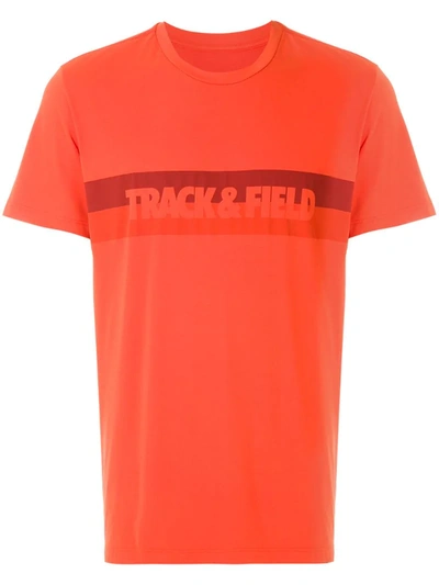 Track & Field T-shirt Mit Retro-print In Orange