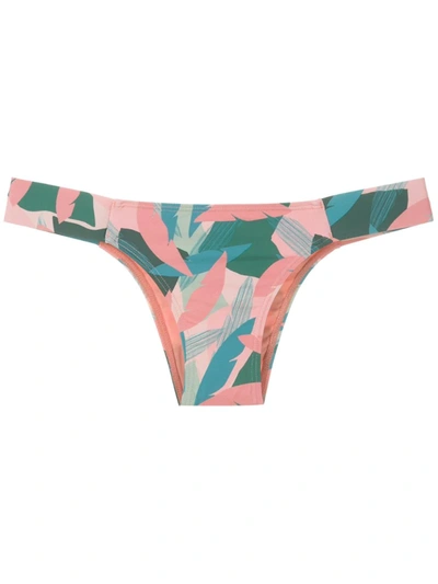 Track & Field Abstrata Print Bikini Bottom In Pink