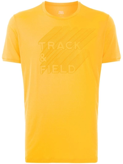 Track & Field Logo Print T-shirt In Yellow