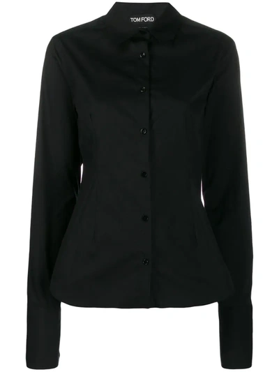 Tom Ford Button-down Tailored Shirt In Black