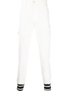 Dolce & Gabbana Contrast Cuff Cargo Trousers In White