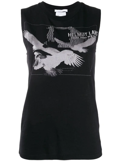 Helmut Lang Falcon-print Tank Top In Black