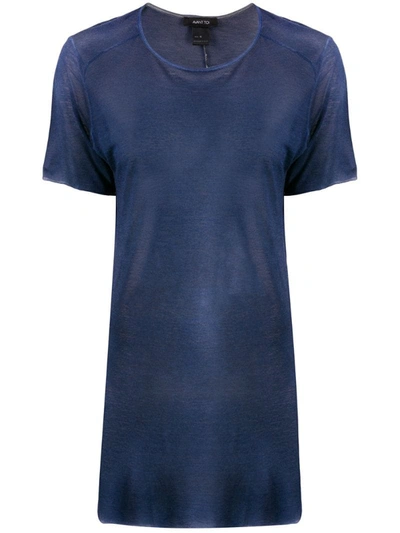 Avant Toi Short-sleeve Oversized T-shirt In Blue