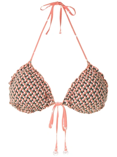 Track & Field Zig Zag Bikini Top In Pink