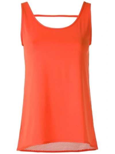 Track & Field Cut Out Detail Tank Top In Orange