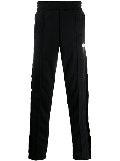 Palm Angels Embroidered Palm Tree Track Pants In Black
