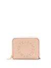 Stella Mccartney Stella Logo Zipped Wallet In Neutrals