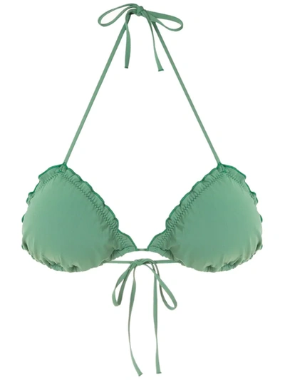 Track & Field Rainbow Bikini Top In Green