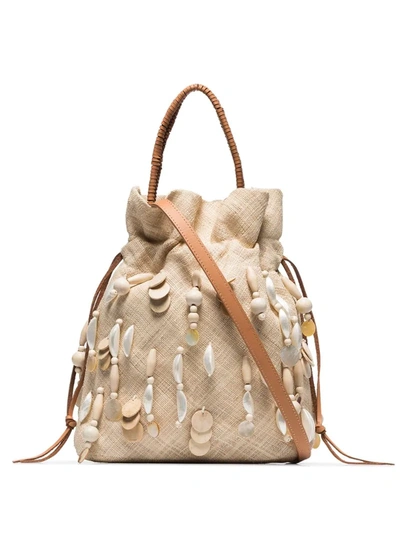 Aranaz 'oona' Beuteltasche Mit Pailletten In Neutrals