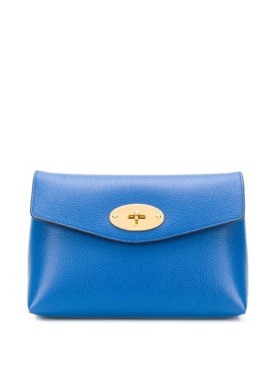 Mulberry Darley Small Cosmetic Pouch In Blue