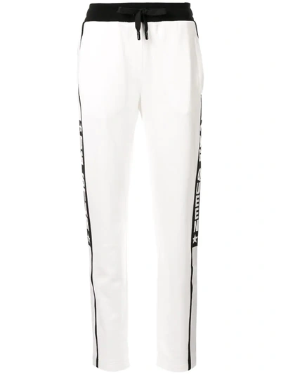 Dolce & Gabbana Side Stripe Track Pants In White