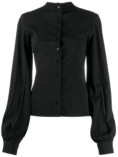 Lemaire Bishop Sleeve Blouse In Black