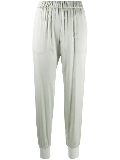 Fabiana Filippi Satin Track Trousers In Green