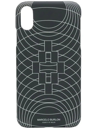 Marcelo Burlon County Of Milan Graphic Logo Iphone Xr Case In Black
