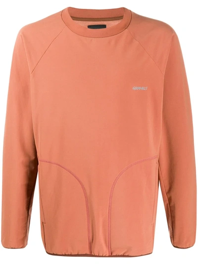 Gramicci Logo Print Relaxed-fit Sweatshirt In Orange