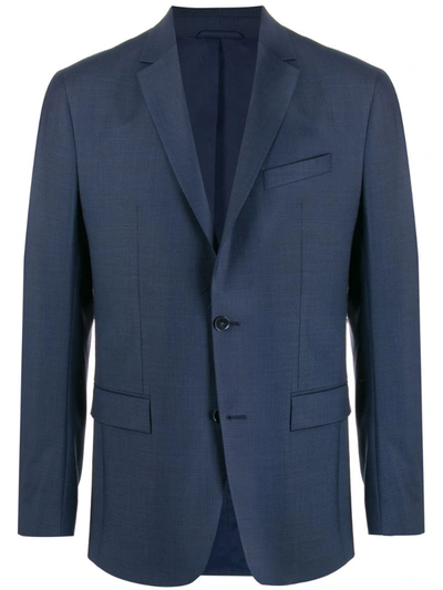 Calvin Klein Fitted Stretch Suit Blazer In Blue