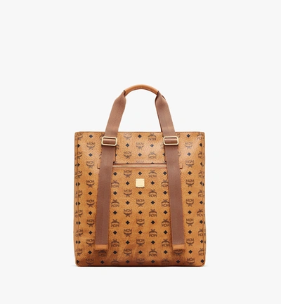 Mcm Klassik Visetos Medium Tote In Cognac | Cognac