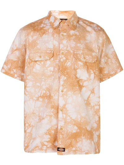 Clot Tie-dye Short-sleeve Shirt In Orange