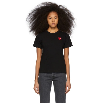 Comme Des Garçons Play Comme Des Garcons Play Black And Red Mens Fit Heart Patch T-shirt
