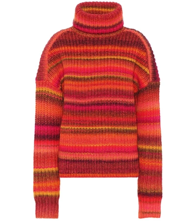 Altuzarra Kelley Stripe Wool Blend Turtleneck Sweater In Multicolor