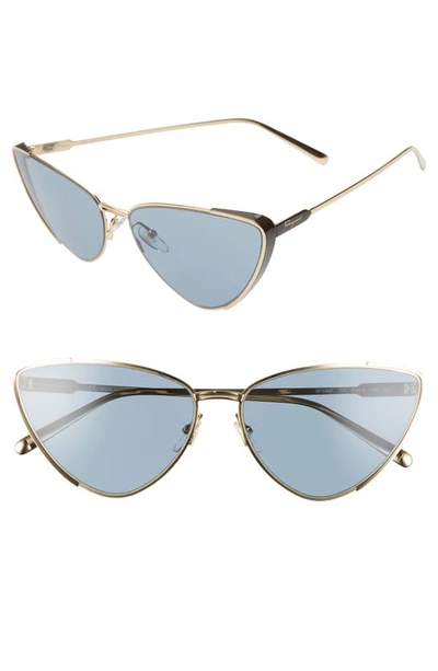 Ferragamo 63mm Oversize Cat Eye Sunglasses In Gold/ Brown
