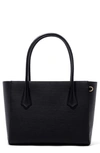 Dagne Dover Signature Classic Coated Canvas Tote - Black In Moon Mist