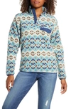 Patagonia Synchilla Snap-t Recycled Fleece Pullover In Tundra Cluster Big Sky Blue