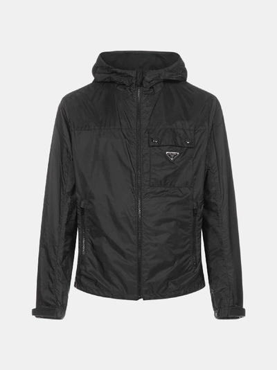 Prada K-way Nylon Piuma Jacket In Nero