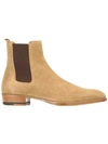 Saint Laurent Wyatt Chelsea Boots In Neutrals