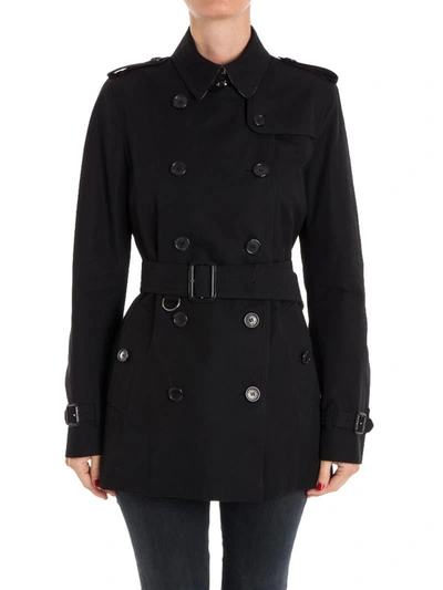 Burberry Cotton Trench In Black