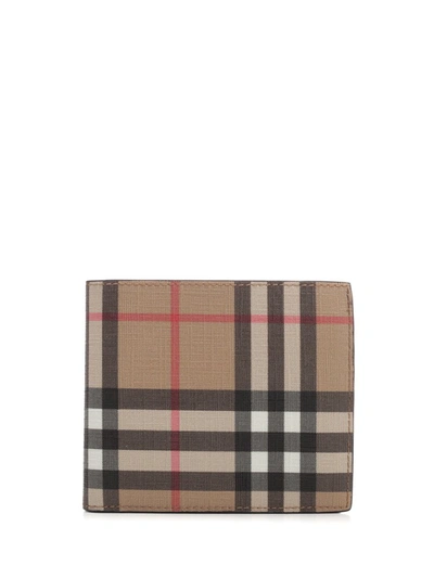 Burberry Men's Ronan Vintage Check Bi-fold Wallet In Beige,black,red