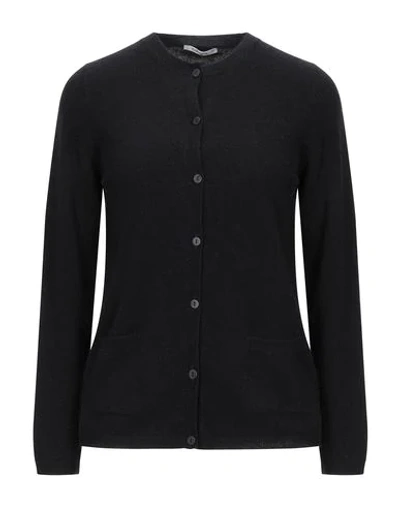 Kangra Cashmere Black Cardigan With Micro Sequins