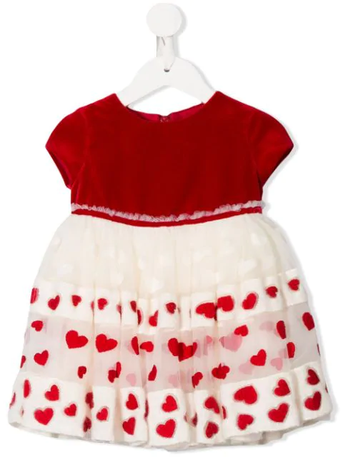 white dress with red hearts