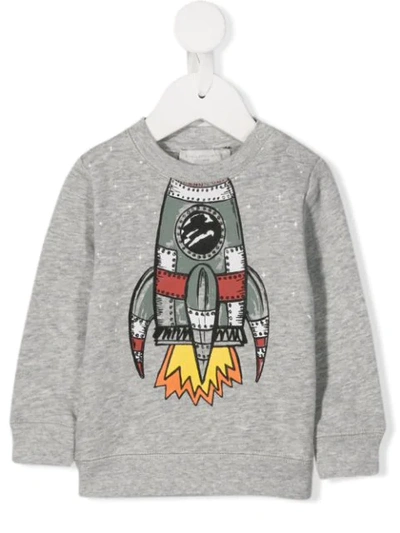 Stella Mccartney Babies' Teen Rocket Print Sweatshirt In Grey