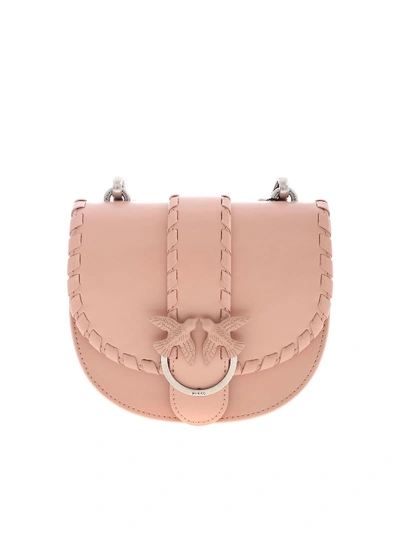 Pinko Round Love Twist Bag In Pink