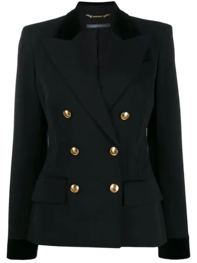 Alberta Ferretti Double-breasted Blazer In Black