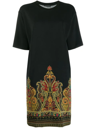 Etro Paisley Print Dress In Black