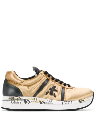 Premiata Conny Sneakers In Gold Color