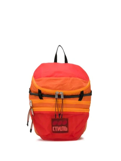 Heron Preston Foldable Backpack Dots Ctnb In Orange