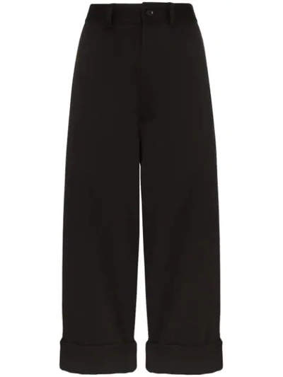 Y-3 Black Pants With Tone On Tone Edges