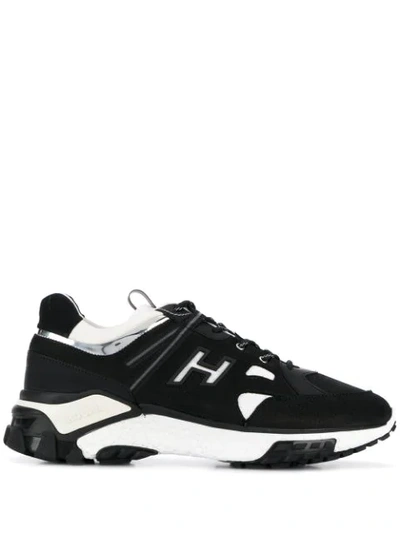 Hogan Black Leather & Scuba Urban Trek Sneaker