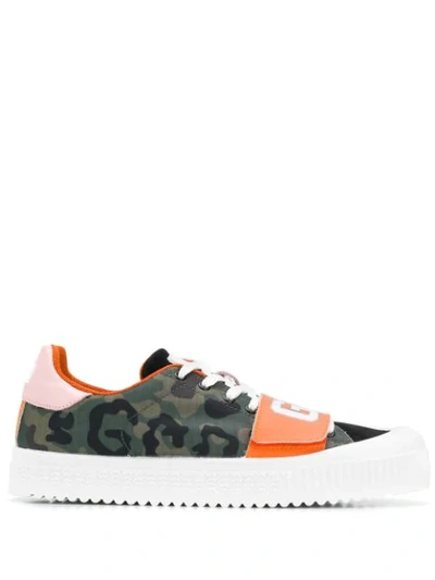 Gcds Camouflage Tech Fabric Sneakers In Green