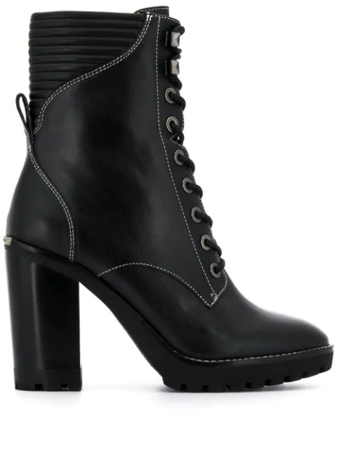 Michael Kors Bastian Lace Up Ankle Boots In Black | ModeSens